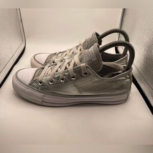 Converse Silver All Star Sneakers women’s size 5